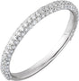 14K White Gold 3/8 CTW Natural Diamond Band