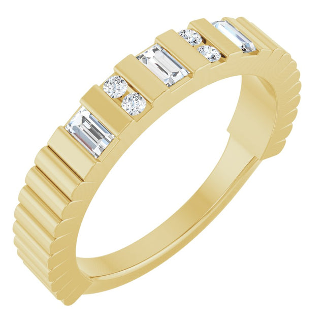 14K Yellow Gold 1/4 CTW Lab-Grown Diamond Anniversary Band