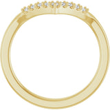 14K Yellow Gold 1/8 CTW Natural Diamond Contour Band