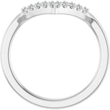 14K White Gold 1/8 CTW Lab-Grown Diamond Contour Band