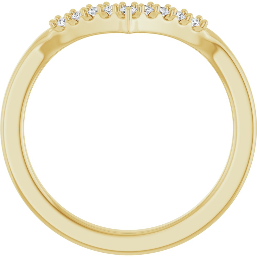 14K Yellow Gold 1/8 CTW Lab-Grown Diamond Contour Band