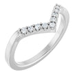 14K White Gold 1/8 CTW Lab-Grown Diamond Contour Band