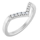 14K White Gold 1/8 CTW Lab-Grown Diamond Contour Band