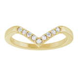 14K Yellow Gold 1/8 CTW Natural Diamond Contour Band