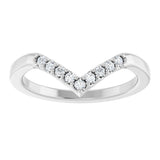 14K White Gold 1/8 CTW Lab-Grown Diamond Contour Band
