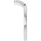 14K White Gold 1/8 CTW Lab-Grown Diamond Contour Band