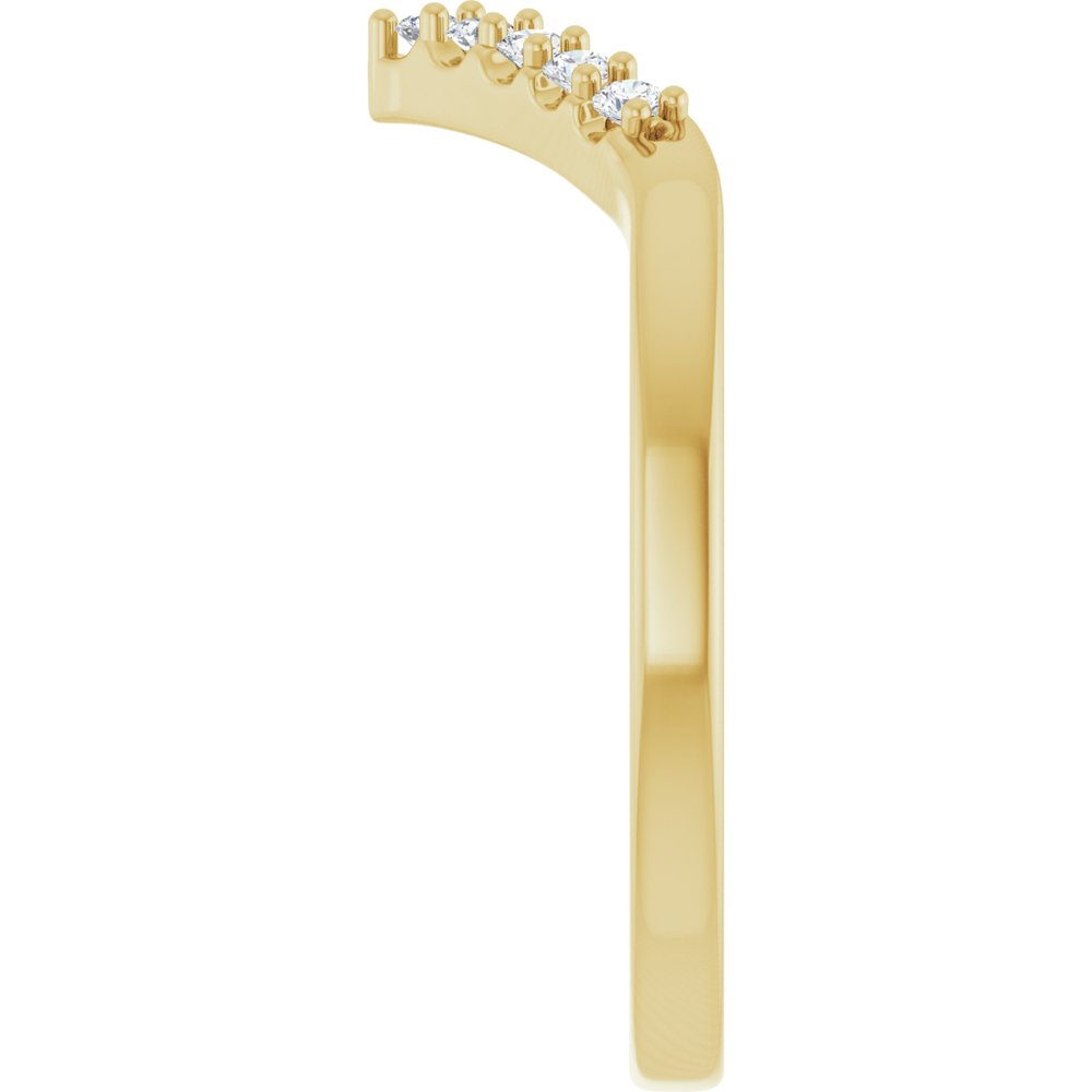 14K Yellow Gold 1/8 CTW Lab-Grown Diamond Contour Band
