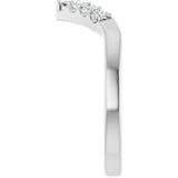 14K White Gold 1/5 CTW Natural Diamond Contour Band