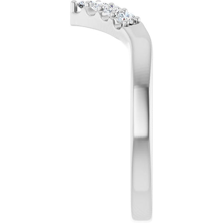 14K White Gold 1/5 CTW Natural Diamond Contour Band