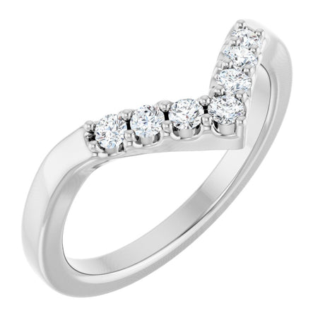 14K White Gold 1/6 CTW Lab-Grown Diamond Contour Band