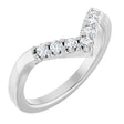 14K White Gold 1/5 CTW Natural Diamond Contour Band