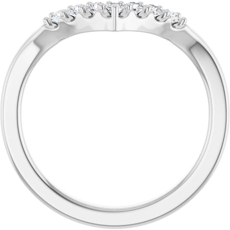 14K White Gold 1/6 CTW Lab-Grown Diamond Contour Band