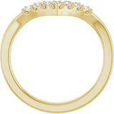 14K Yellow Gold 1/5 CTW Natural Diamond Contour Band