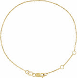 14K Yellow Gold 1 mm Adjustable Diamond-Cut Cable 6 1/2-7 1/2" Chain
