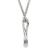 Sterling Silver .015 CTW Natural Diamond Infinity-Inspired 18" Necklace