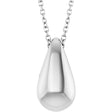 Sterling Silver Teardrop 16-18" Necklace