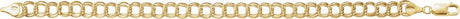14K Yellow Gold-Filled 7 mm Double Link Curb 8" Chain