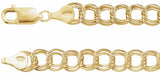 14K Yellow Gold-Filled 7 mm Double Link Curb 8" Chain