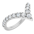 14K White Gold 1/2 CTW Lab-Grown Diamond Contour Band