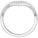 14K White Gold 1/2 CTW Lab-Grown Diamond Contour Band