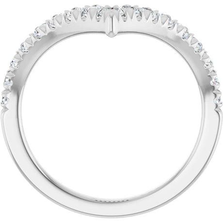 14K White Gold 1/2 CTW Lab-Grown Diamond Contour Band