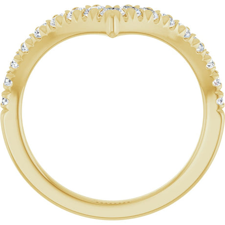 14K Yellow Gold 1/2 CTW Lab-Grown Diamond Contour Band