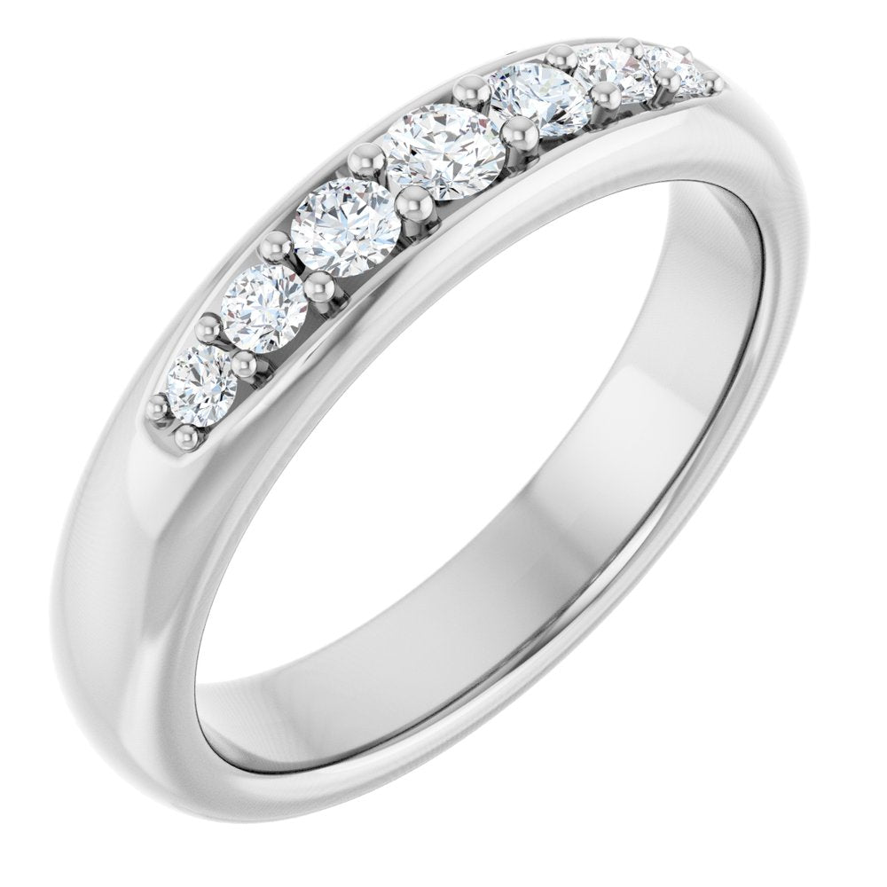 14K White Gold 1/3 CTW Lab-Grown Diamond Band