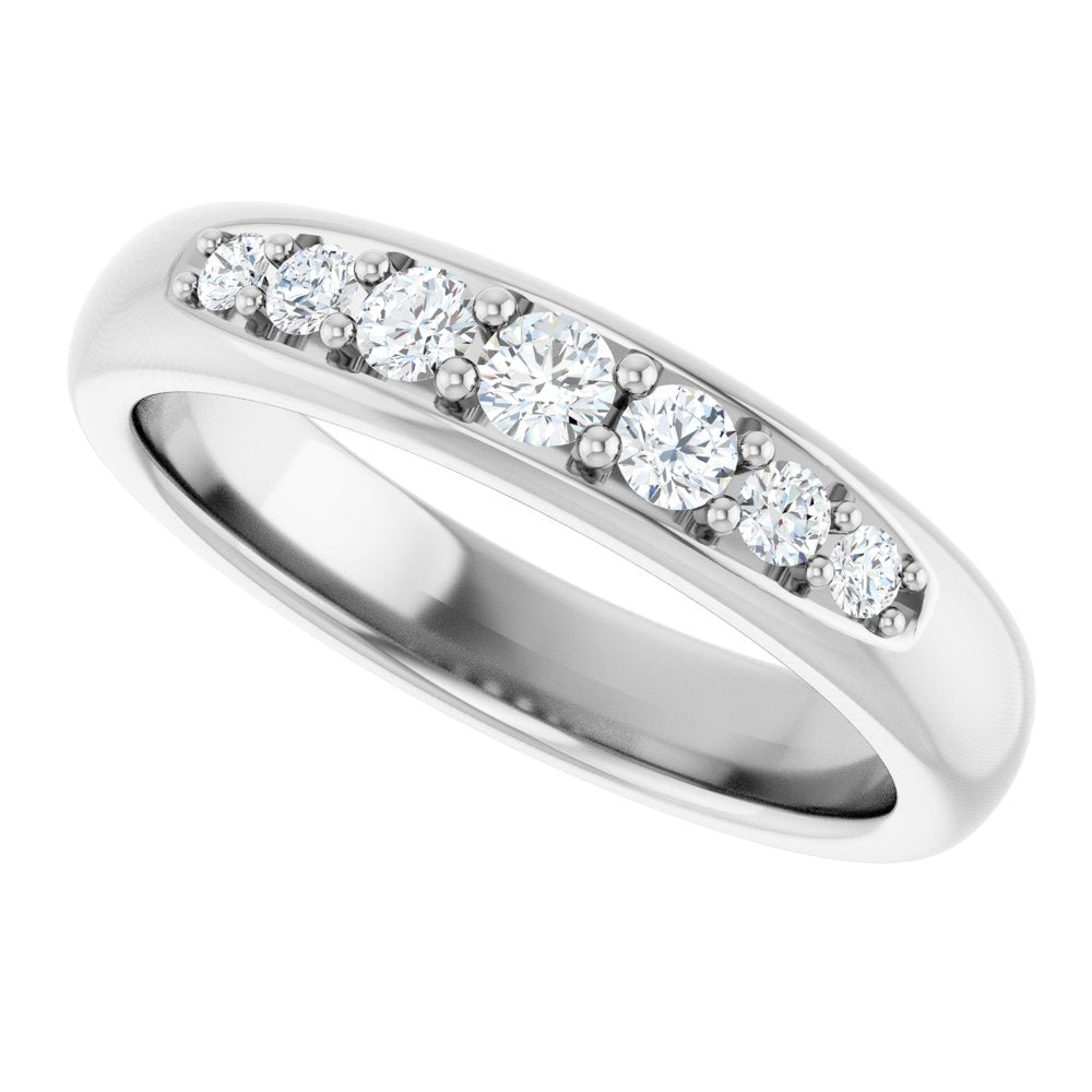 14K White Gold 1/3 CTW Lab-Grown Diamond Band
