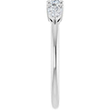 14K White Gold 1/2 CTW Natural Diamond Anniversary Band