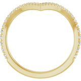 14K Yellow Gold 1/3 CTW Lab-Grown Diamond French-Set Contour Band