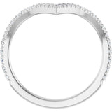 14K White Gold 1/3 CTW Lab-Grown Diamond French-Set Contour Band
