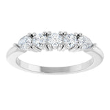 14K White Gold 1/2 CTW Natural Diamond Anniversary Band