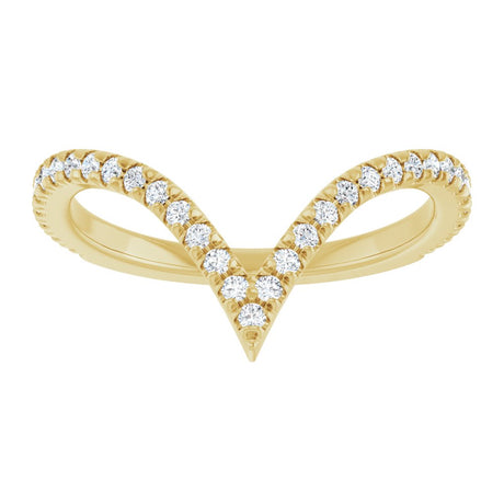 14K Yellow Gold 1/3 CTW Lab-Grown Diamond French-Set Contour Band