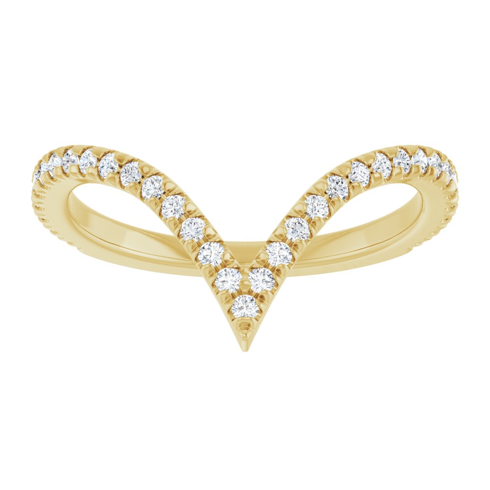 14K Yellow Gold 1/3 CTW Lab-Grown Diamond French-Set Contour Band