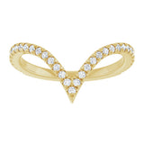 14K Yellow Gold 1/3 CTW Lab-Grown Diamond French-Set Contour Band