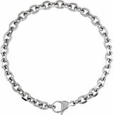 Titanium 5.5 mm Diamond-Cut Cable 8" Chain