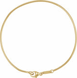 14K Yellow Gold 1.2 mm Boa Snake 7" Chain