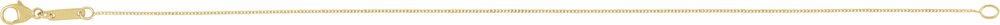 14K Yellow Gold .8 mm Diamond-Cut Curb 7" Chain