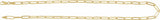 18K Yellow Gold-Plated Sterling Silver 3.85 mm Paperclip-Style 18" Chain