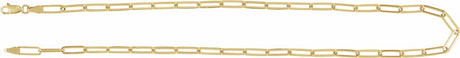 18K Yellow Gold-Plated Sterling Silver 3.85 mm Paperclip-Style 18" Chain