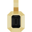 14K Yellow Gold Natural Black Onyx Pendant