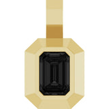 14K Yellow Gold Natural Black Onyx Pendant