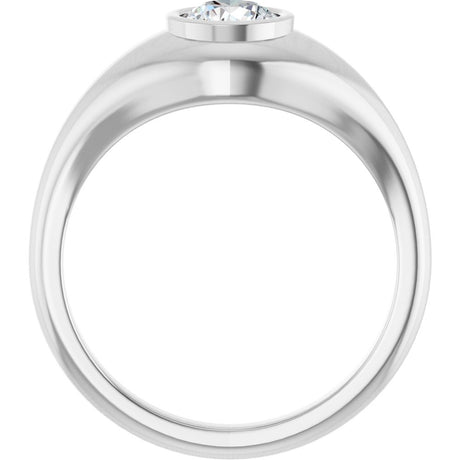 Sterling Silver 1/2 CT Lab-Grown Diamond Ring
