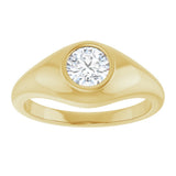 14K Yellow Gold 1/2 CT Lab-Grown Diamond Ring