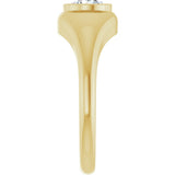 14K Yellow Gold 1/2 CT Lab-Grown Diamond Ring