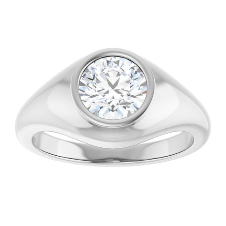 Sterling Silver 1 CT Lab-Grown Diamond Ring