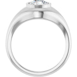 Sterling Silver 1 CT Lab-Grown Diamond Ring