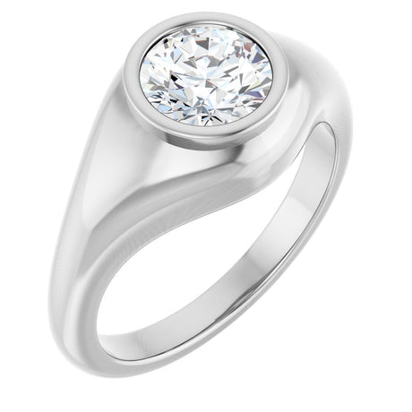 Sterling Silver 1 CT Lab-Grown Diamond Ring