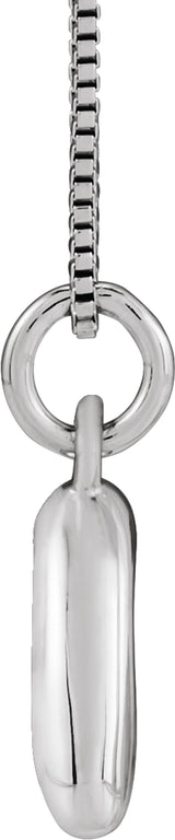 14K White Gold Bubble Initial A 18" Necklace