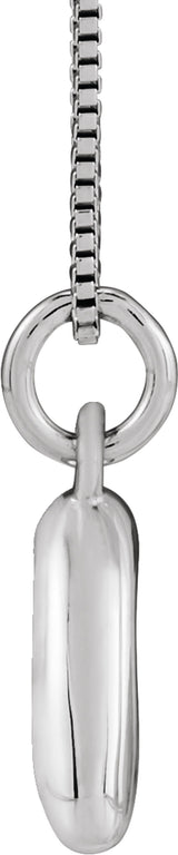 Sterling Silver Bubble Initial A 18" Necklace